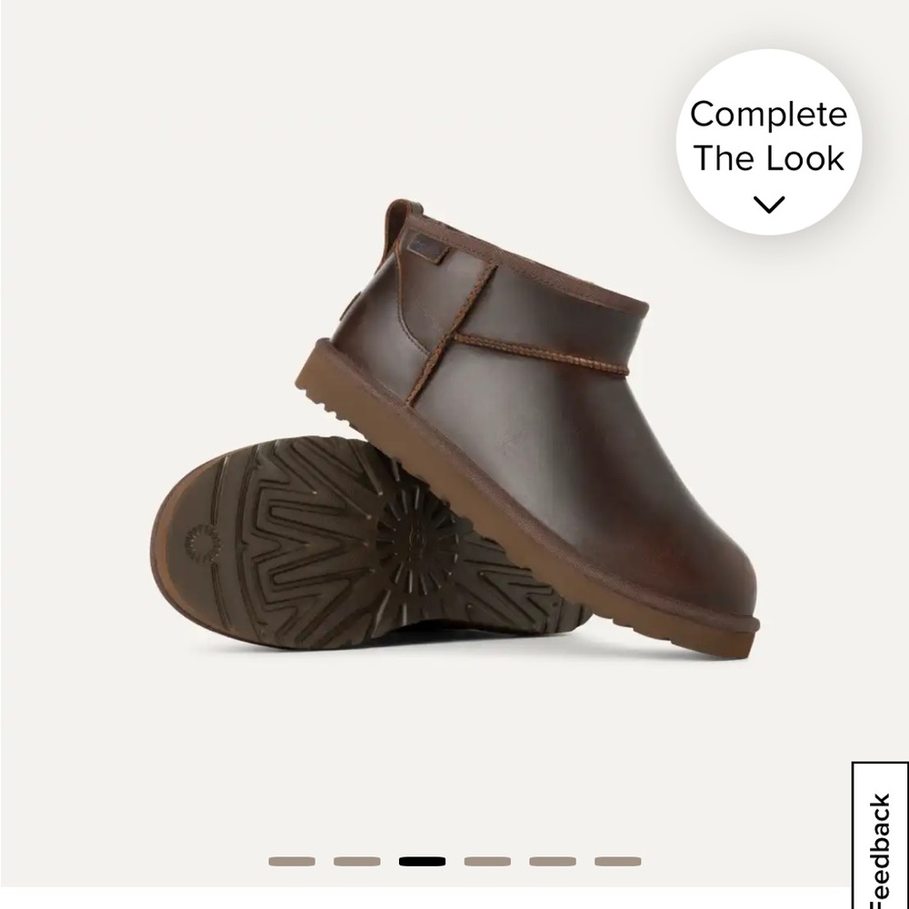 UGG Classic Ultra Mini Leather Regen Boots Size 7